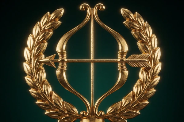 Goldene Troph&auml;e in Bogen-und-Pfeil-Form - Preispool-Belohnungen bei WildRobin Casino